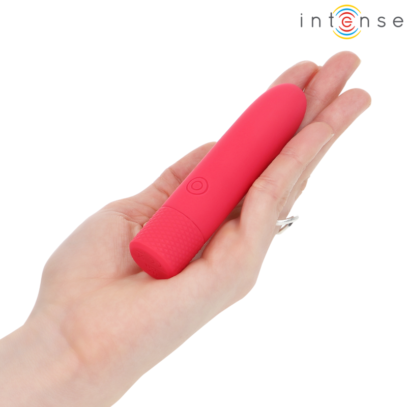 INTENSE - SYMONE BALA VIBRADORA RECARGABLE USB 8 VIBRACIONES ROJA 10 X 2.2 CM