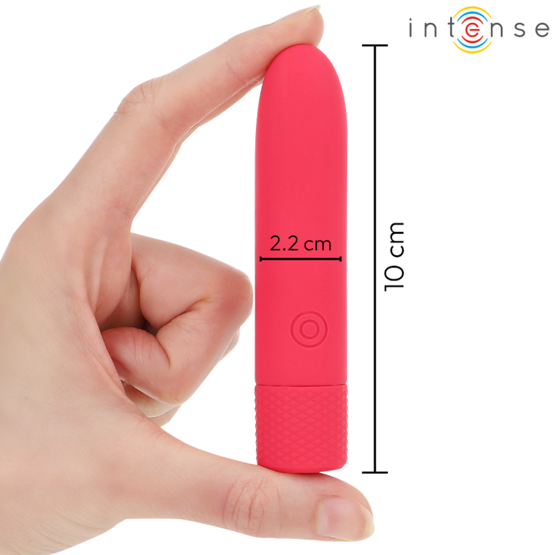 INTENSE - SYMONE BALA VIBRADORA RECARGABLE USB 8 VIBRACIONES ROJA 10 X 2.2 CM