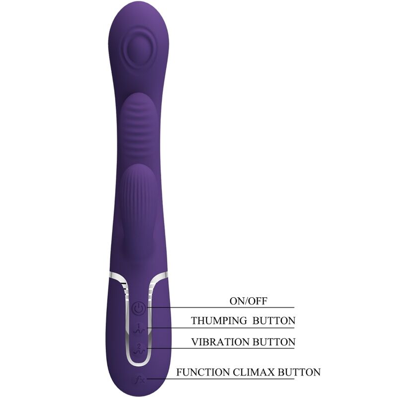 PRETTY LOVE - SHANIA TRIPLE RABBIT VIBRATOR MULTIFUNZIONE VIOLA
