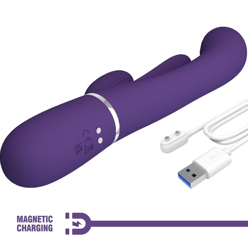 PRETTY LOVE - SHANIA TRIPLE RABBIT VIBRATOR MULTIFUNZIONE VIOLA