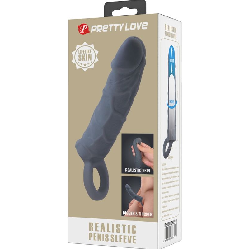 PRETTY LOVE - REALISTIC SKIN PENE LEEVE GRIGIO SCURO