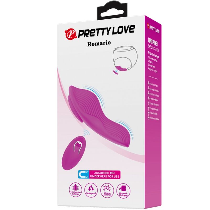 PRETTY LOVE - ROMARIO STIMOLATORE CLITORIDEO DA SOPRA CON TELECOMANDO ROSA
