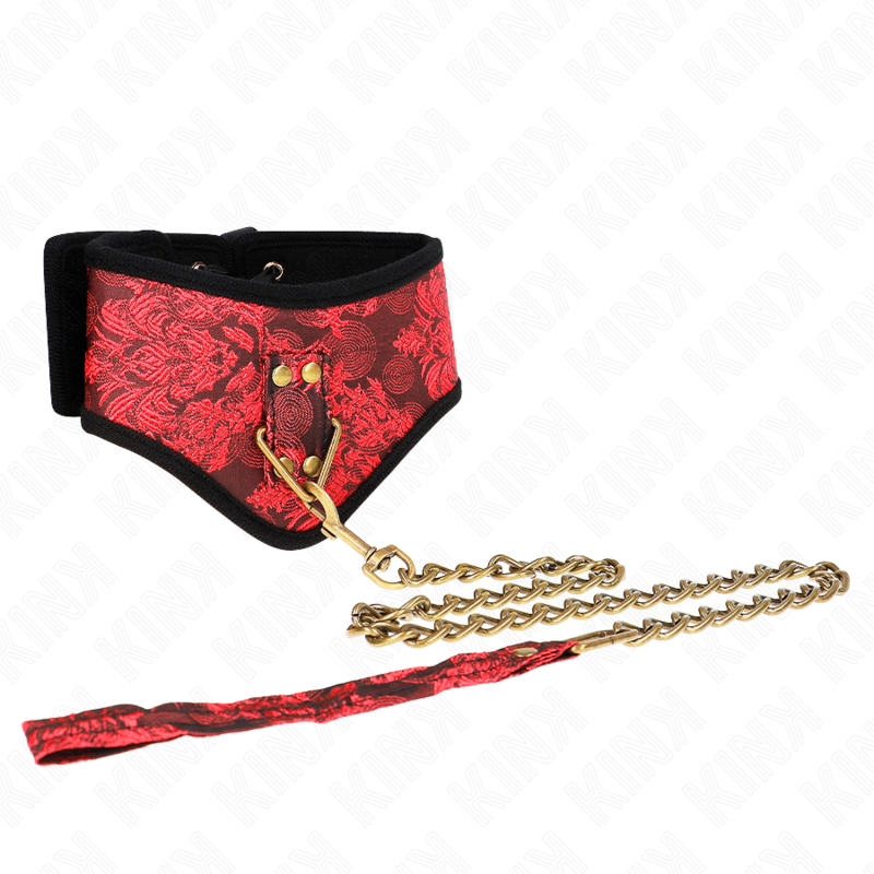 COLLANA KINK - MODELLO SCANDALO CON CINTURINO IN PIZZO 75 CM 44 X 10 CM