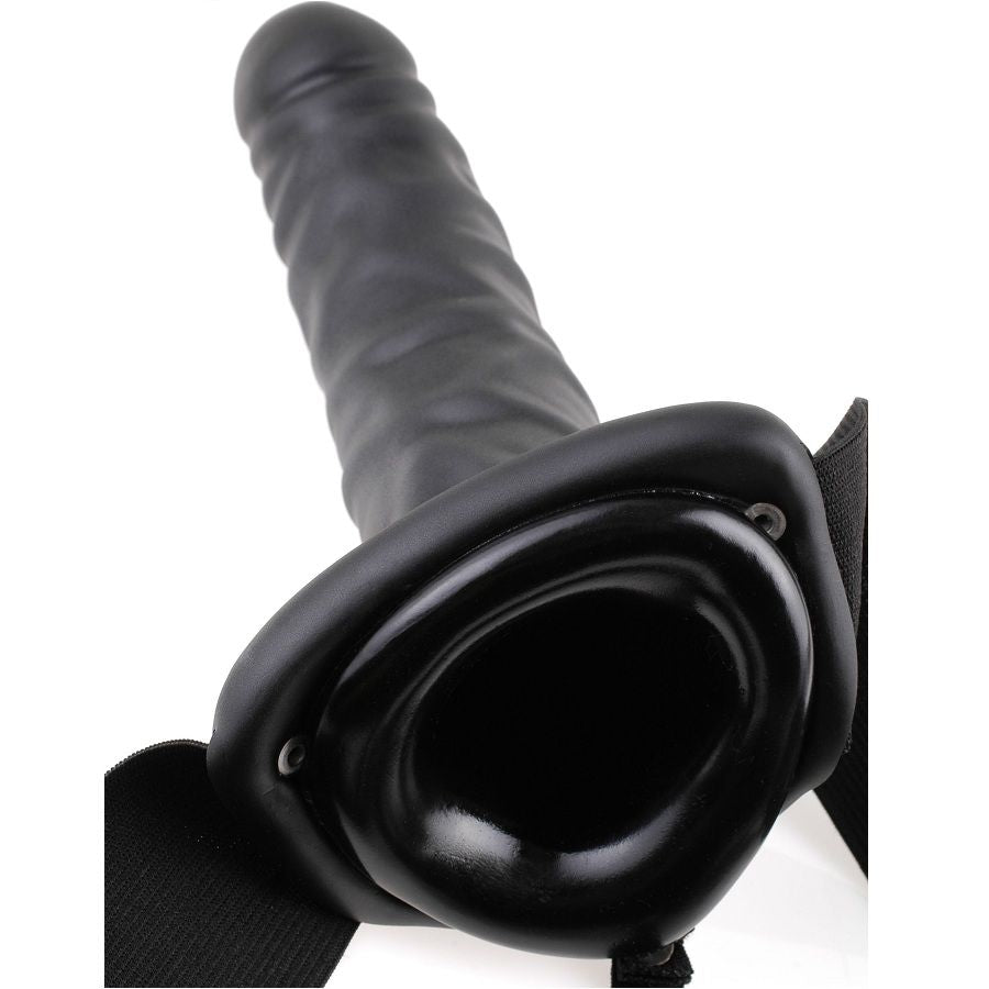 SERIE FETISH FANTASY - STRAP-ON CAVO NERO DA 19 CM
