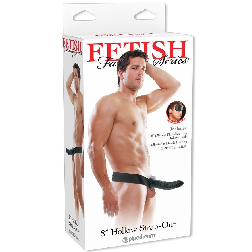 SERIE FETISH FANTASY - STRAP-ON CAVO NERO DA 19 CM
