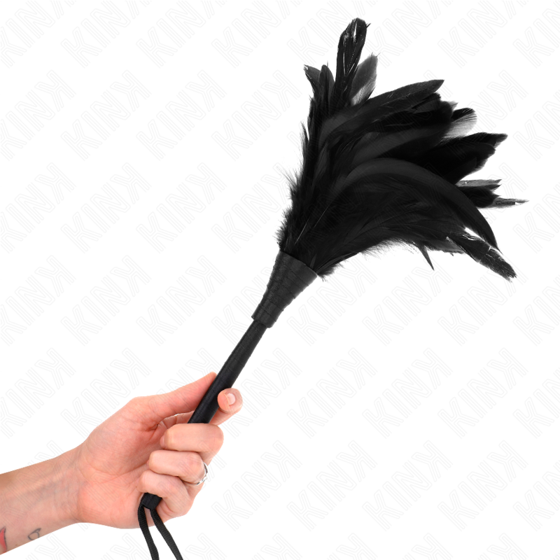 KINK - PIUME DI POLLO A FORMA DI CORNO DI CAMERIERA NERA 36 CM