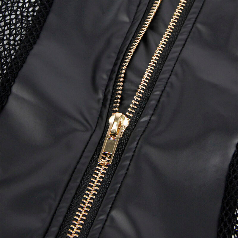 SUBBLIME - 954451 ABITO SEXY IN RETE E PELLE NERO L/XL