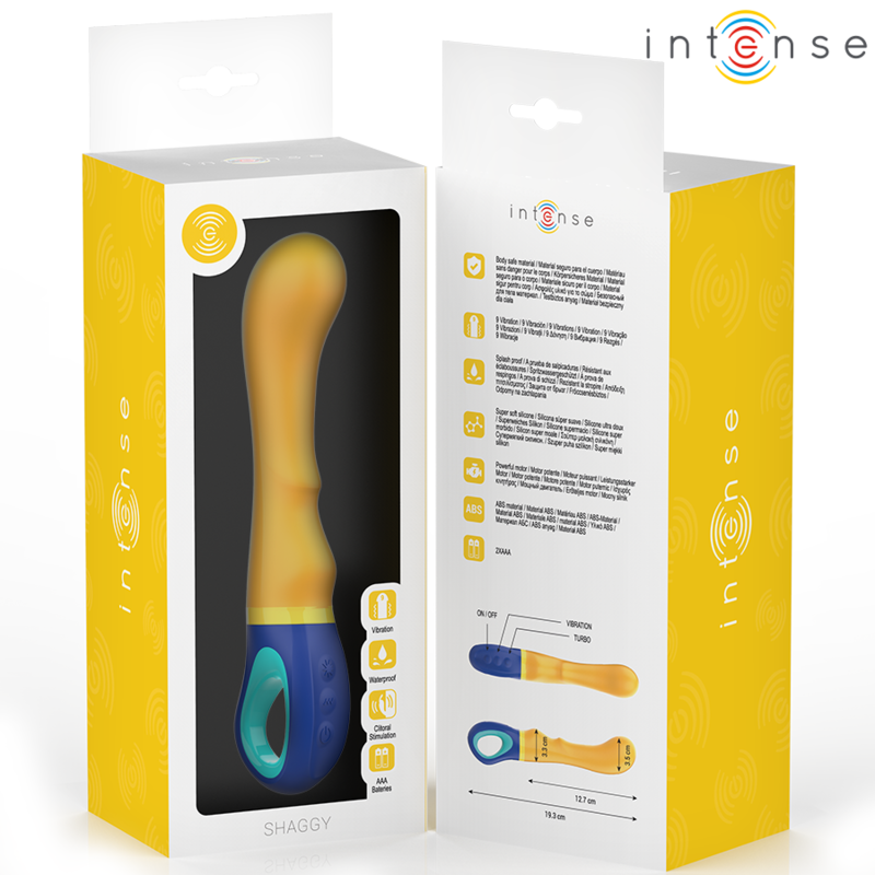 INTENSE - VIBRATORE PUNTO G PELOSO GIALLO