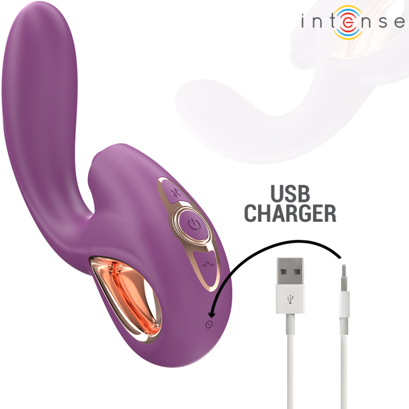 INTENSE - LALI VIBRADOR MULTIFUNCIÓN PUNTO G TOQUES, EMPUJES Y VIBRACIÓN MORADO