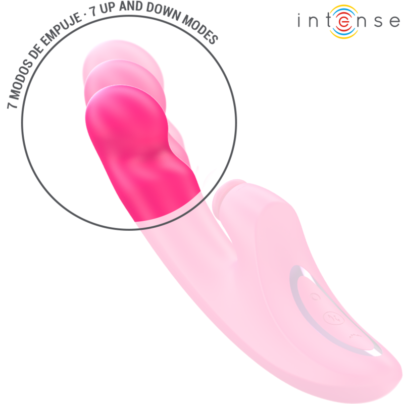 VIBRADOR INTENSO - EMI 13.5 CM MULTIFUNCIÓN 3 EN 1 10 VIBRACIONES ROSA