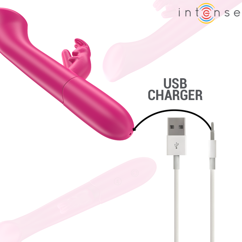 INTENSE - JULIETA RABBIT VIBRADOR 18.6 CM 10 VIBRACIONES ROSA