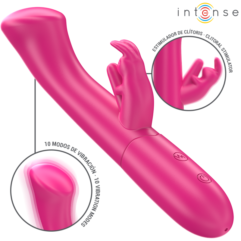 INTENSE - JULIETA RABBIT VIBRADOR 18.6 CM 10 VIBRACIONES ROSA