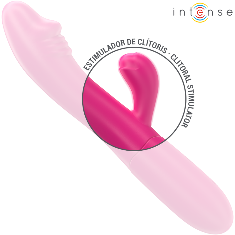 INTENSE - VIBRADOR FLEXIBLE IVY 10 VIBRACIONES CON LENGUA ESTIMULANTE ROSA