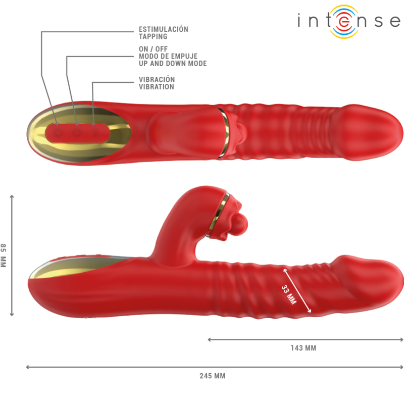 INTENSO - THALIA VIBRACIÓN Y EMPUJE Y GOLPES ROJOS