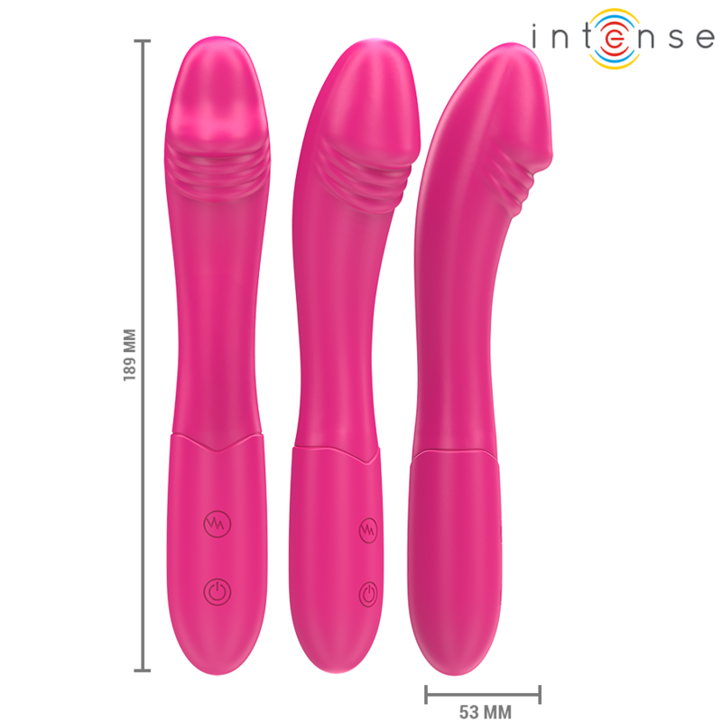 INTENSO - VIBRADOR BELINDA 19 CM FLEXIBLE 10 VIBRACIONES ROSA