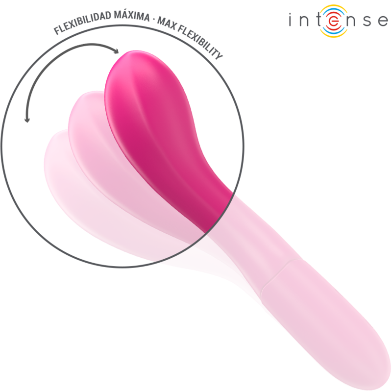 INTENSE - VIBRADOR LISETTE 19 CM FLEXIBLE 10 VIBRACIONES ROSA