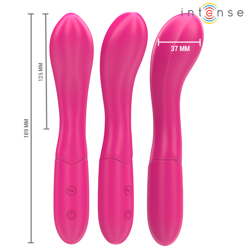 INTENSE - VIBRADOR LISETTE 19 CM FLEXIBLE 10 VIBRACIONES ROSA