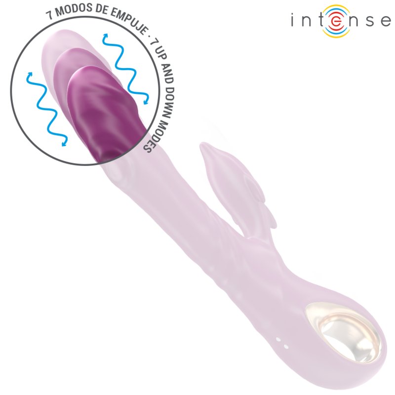 INTENSE - VIBRADOR MULTIFUNCIÓN HALLE CON LENGUA ESTIMULANTE DOLPHIN MORADO