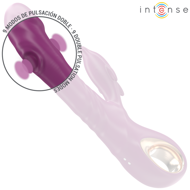 INTENSE - VIBRADOR MULTIFUNCIÓN HALLE CON LENGUA ESTIMULANTE DOLPHIN MORADO