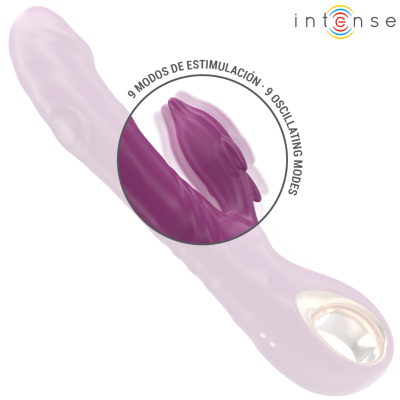 INTENSE - VIBRADOR MULTIFUNCIÓN HALLE CON LENGUA ESTIMULANTE DOLPHIN MORADO
