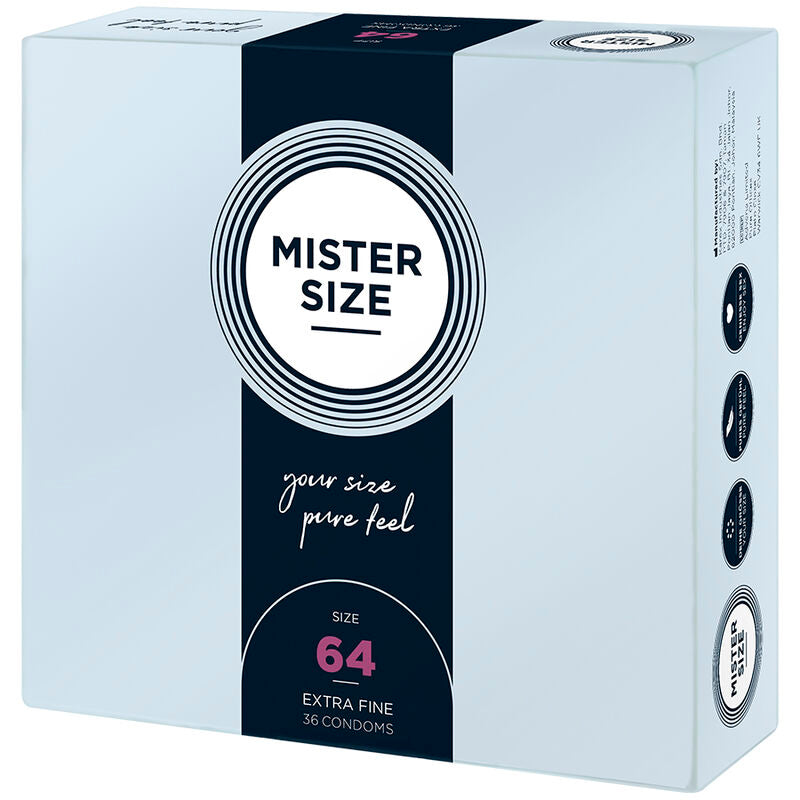 MISTER SIZE - CONDONES TALLA XXL 64 MM (36 UNIDADES)