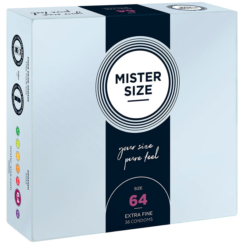 MISTER SIZE - CONDONES TALLA XXL 64 MM (36 UNIDADES)