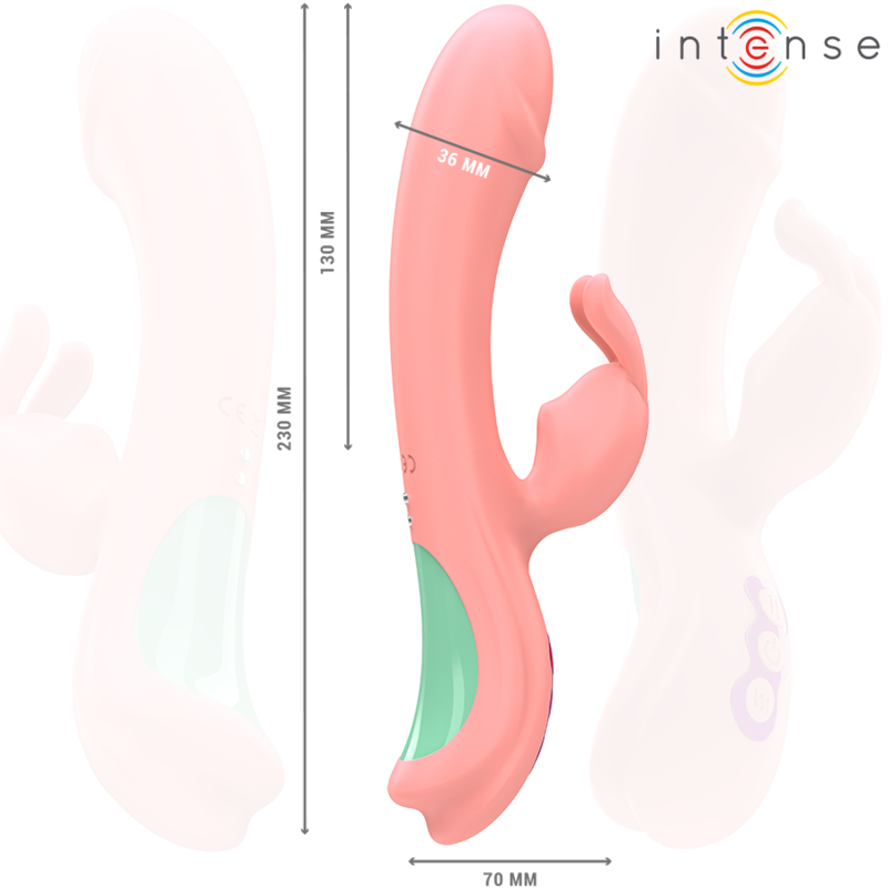 INTENSE - VIBRADOR RACHEL RABBIT 5 VIBRACIONES ROSA