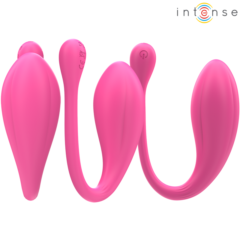 INTENSE - JANICE U VIBRADOR DOBLE ESTIMULACIÓN 10 VIBRACIONES ROSA CONTROL REMOTO
