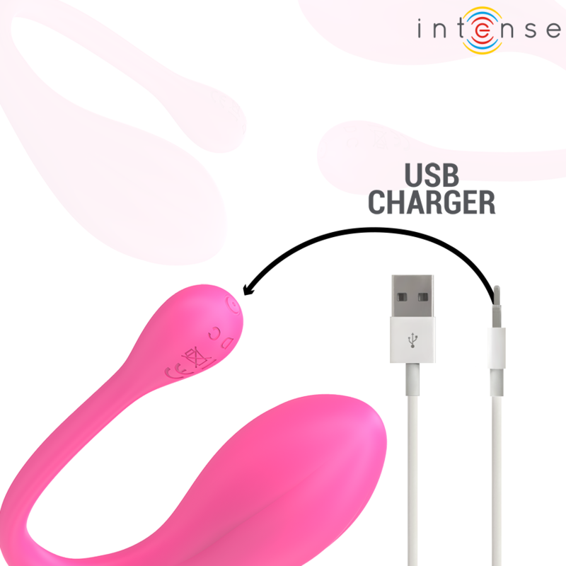 INTENSE - JANICE U VIBRADOR DOBLE ESTIMULACIÓN 10 VIBRACIONES ROSA CONTROL REMOTO