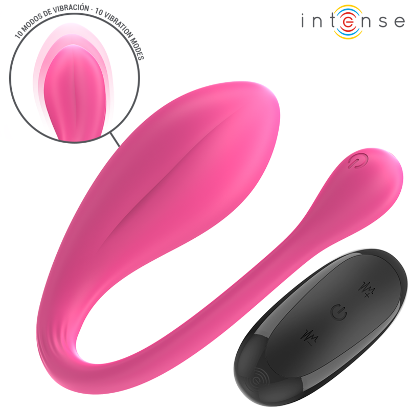 INTENSE - JANICE U VIBRADOR DOBLE ESTIMULACIÓN 10 VIBRACIONES ROSA CONTROL REMOTO