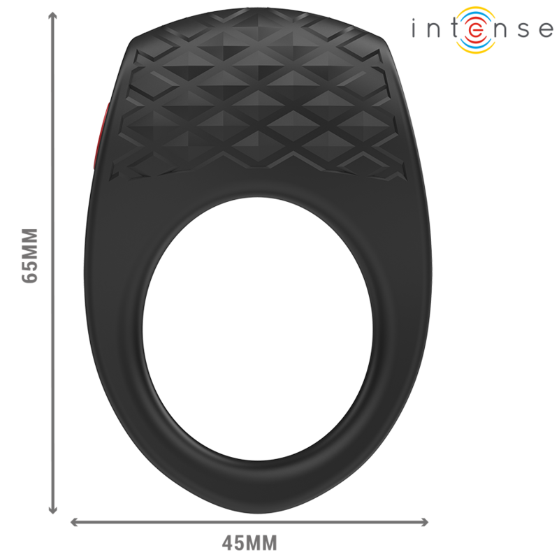 INTENSE - ANILLO VIBRADOR PARA EL PENE CLOVER 10 VIBRACIONES NEGRO