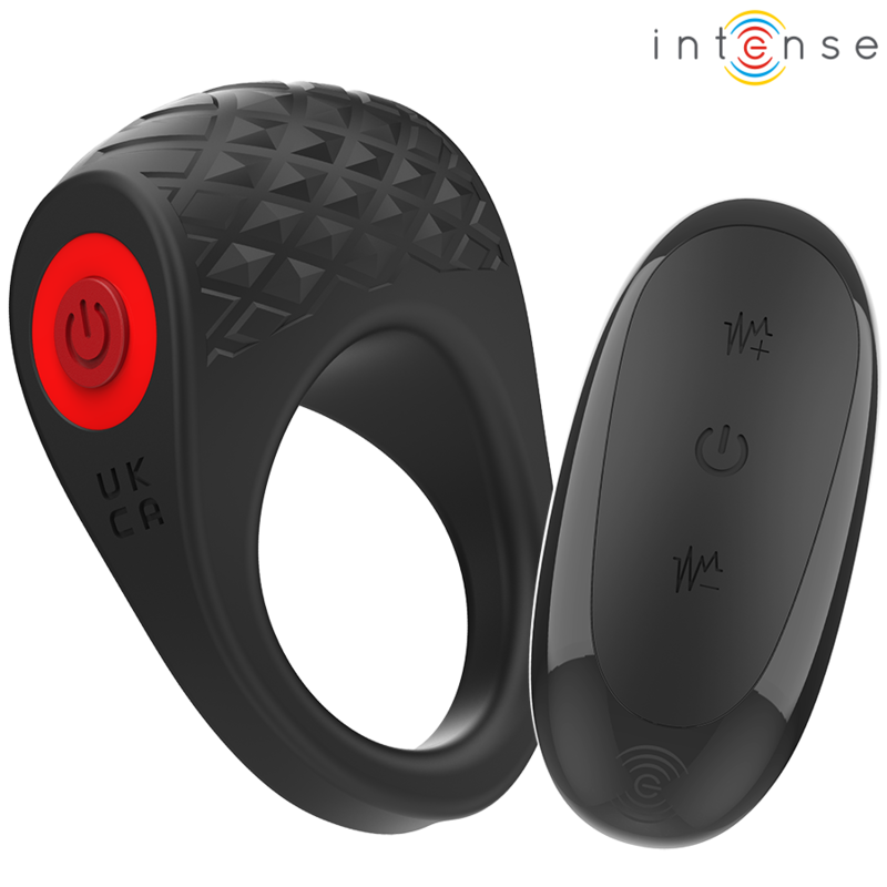INTENSE - ANILLO VIBRADOR PARA EL PENE CLOVER 10 VIBRACIONES NEGRO