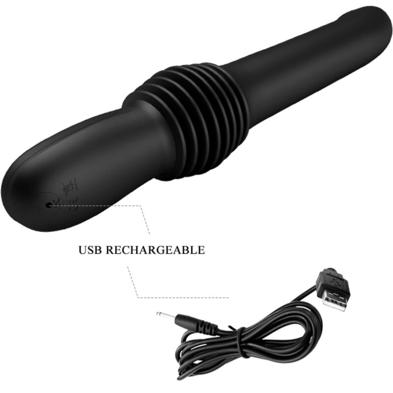 PRETTY LOVE - VIBRADOR PAZUZU 3 MODOS DE EMPUJE NEGRO