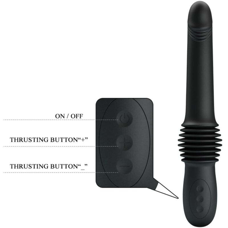 PRETTY LOVE - VIBRADOR PAZUZU 3 MODOS DE EMPUJE NEGRO