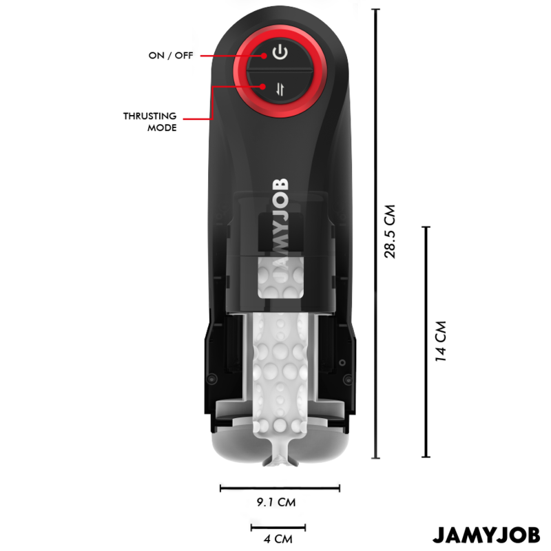 JAMYJOB - MASTURBADOR VAGINAL AUTOMÁTICO DE GRAVEDAD 5 MODOS DE EMPUJE Y EFECTO DE SONIDO