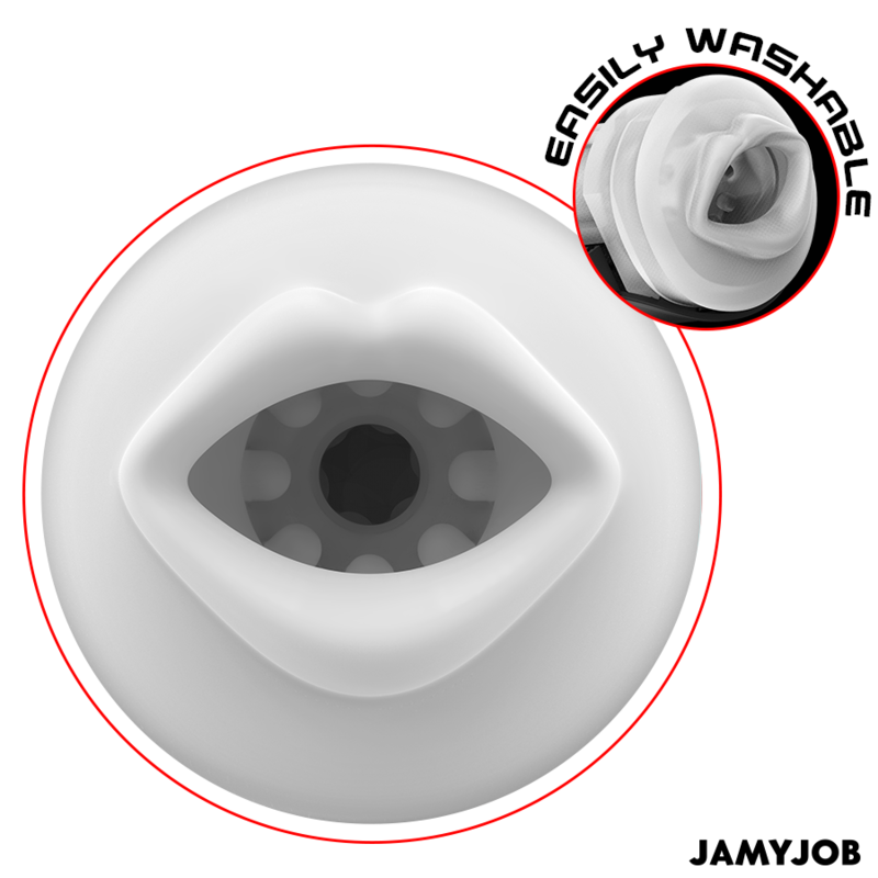 JAMYJOB - MEGABITE AUTOMATIC MOUTH MASTURBATOR 5 MODES STIMULATING WAVES AND VIBRATION