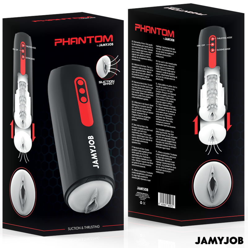 JAMYJOB - MASTURBATORE VAGINALE AUTOMATICO PHANTOM 5 MODALITÀ ONDE E SPINTE STIMOLANTI