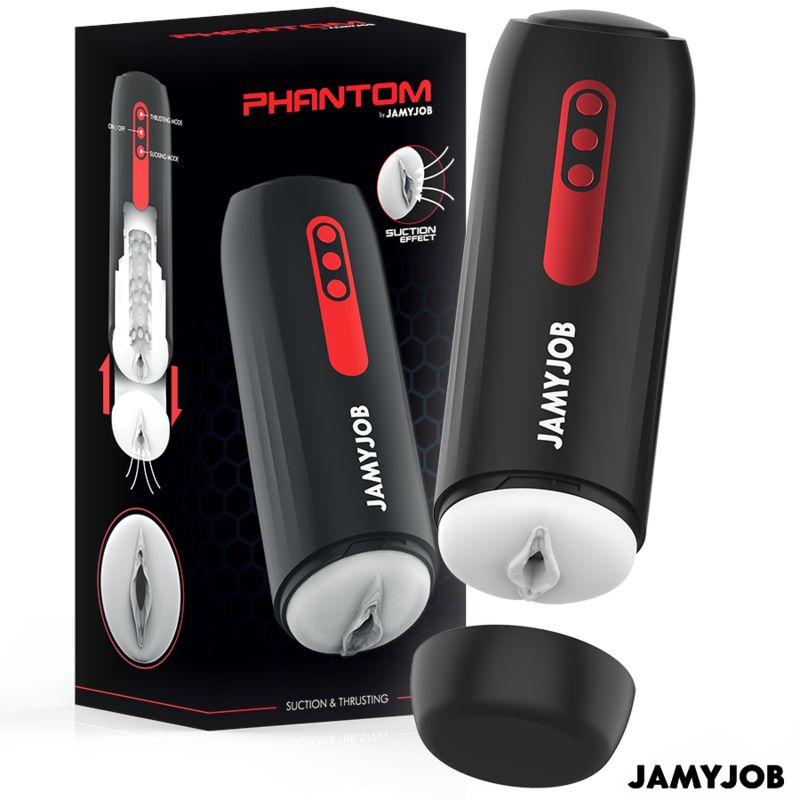 JAMYJOB - MASTURBATORE VAGINALE AUTOMATICO PHANTOM 5 MODALITÀ ONDE E SPINTE STIMOLANTI