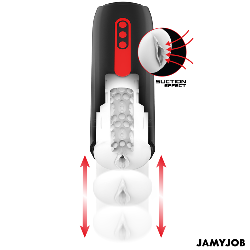 JAMYJOB - MASTURBATORE VAGINALE AUTOMATICO PHANTOM 5 MODALITÀ ONDE E SPINTE STIMOLANTI