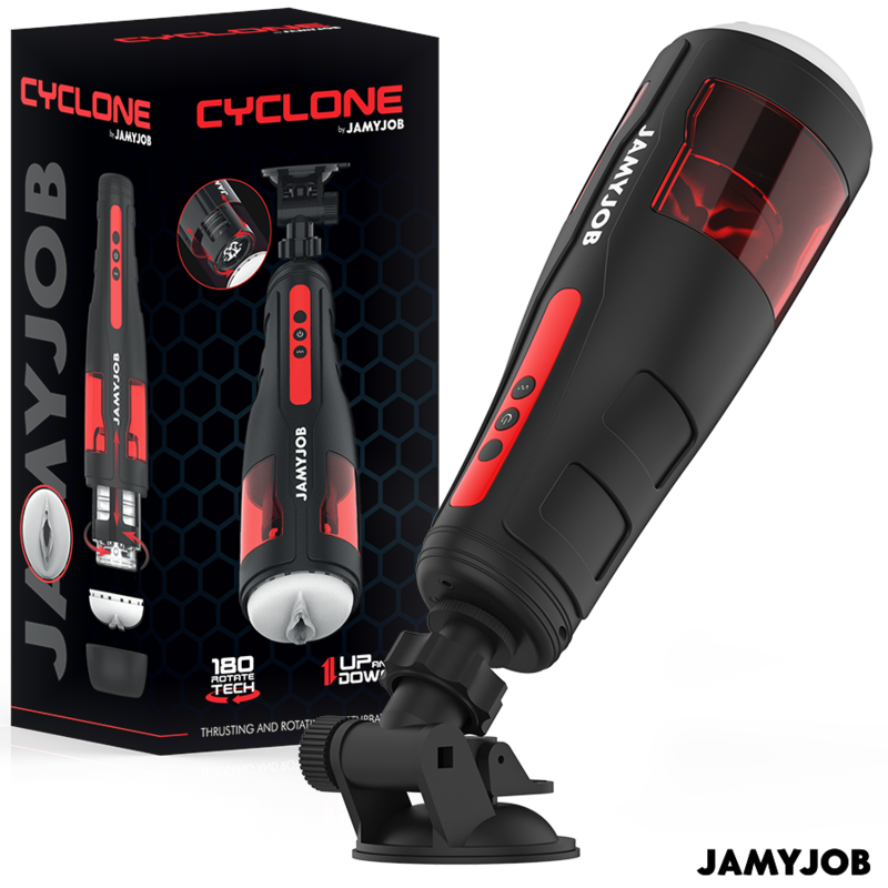 JAMYJOB - MASTURBATORE VAGINALE AUTOMATICO CYCLONE 10 MODALITÀ DI ROTAZIONE E SPINTA
