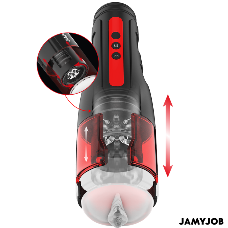 JAMYJOB - MASTURBATORE VAGINALE AUTOMATICO CYCLONE 10 MODALITÀ DI ROTAZIONE E SPINTA
