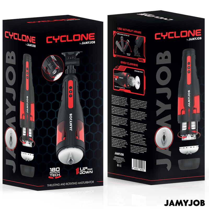 JAMYJOB - MASTURBATORE VAGINALE AUTOMATICO CYCLONE 10 MODALITÀ DI ROTAZIONE E SPINTA