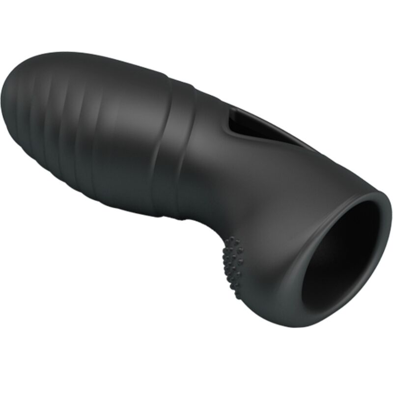 PRETTY LOVE - ALAN VIBRADOR DE DEDO DE SILICONA NEGRO