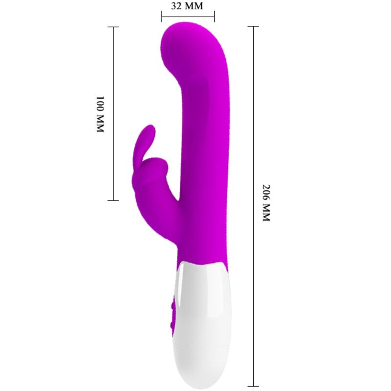 PRETTY LOVE - VIBRADOR CENTAUR CONEJO 30 MODOS DE VIBRACIÓN MORADO