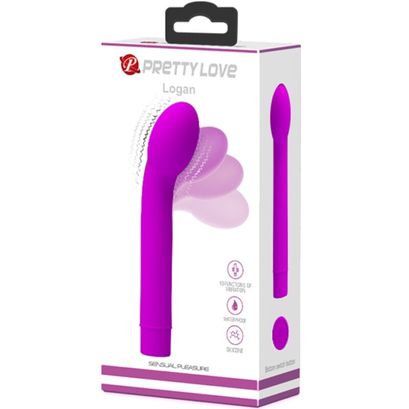 PRETTY LOVE - VIBRADOR PUNTO G LOGAN 10 VIBRACIONES MORADO