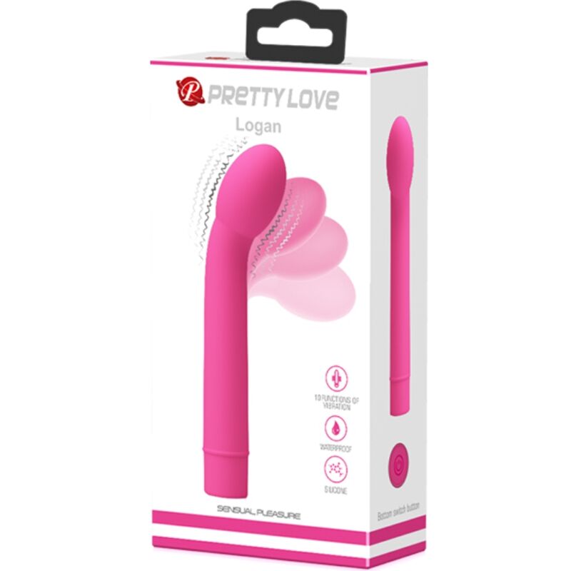 PRETTY LOVE - VIBRADOR PUNTO G LOGAN 10 VIBRACIONES ROSA