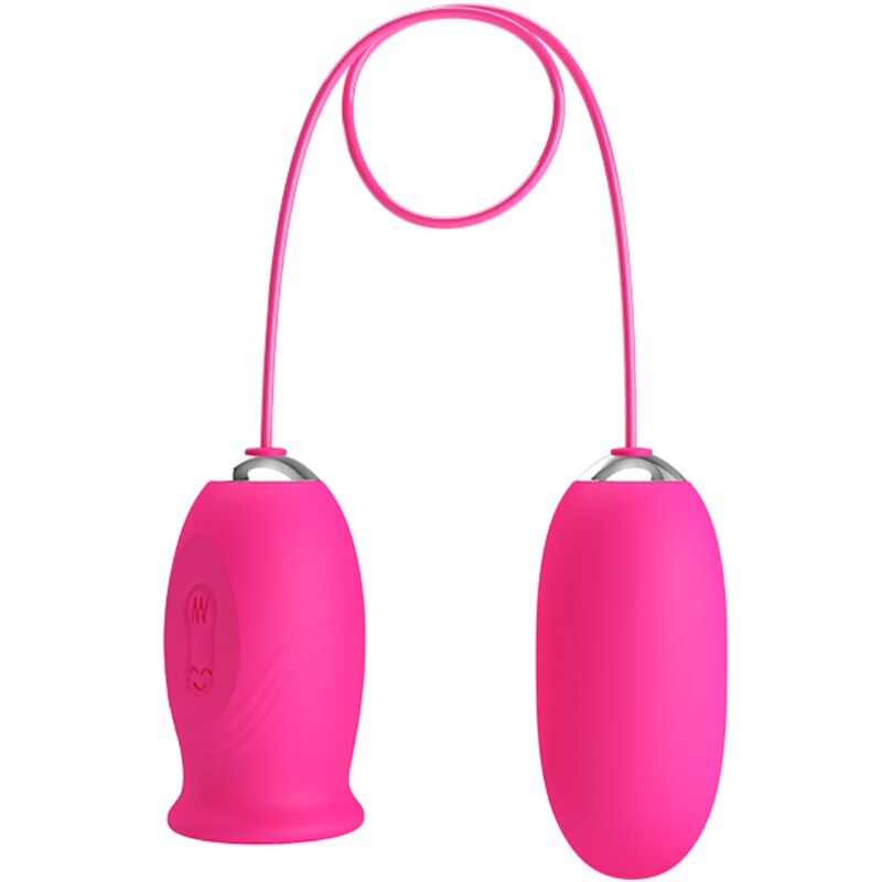 PRETTY LOVE - HUEVO VIBRADOR DAISY + LENGUA ESTIMULANTE DE CLÍTORIS ROSA