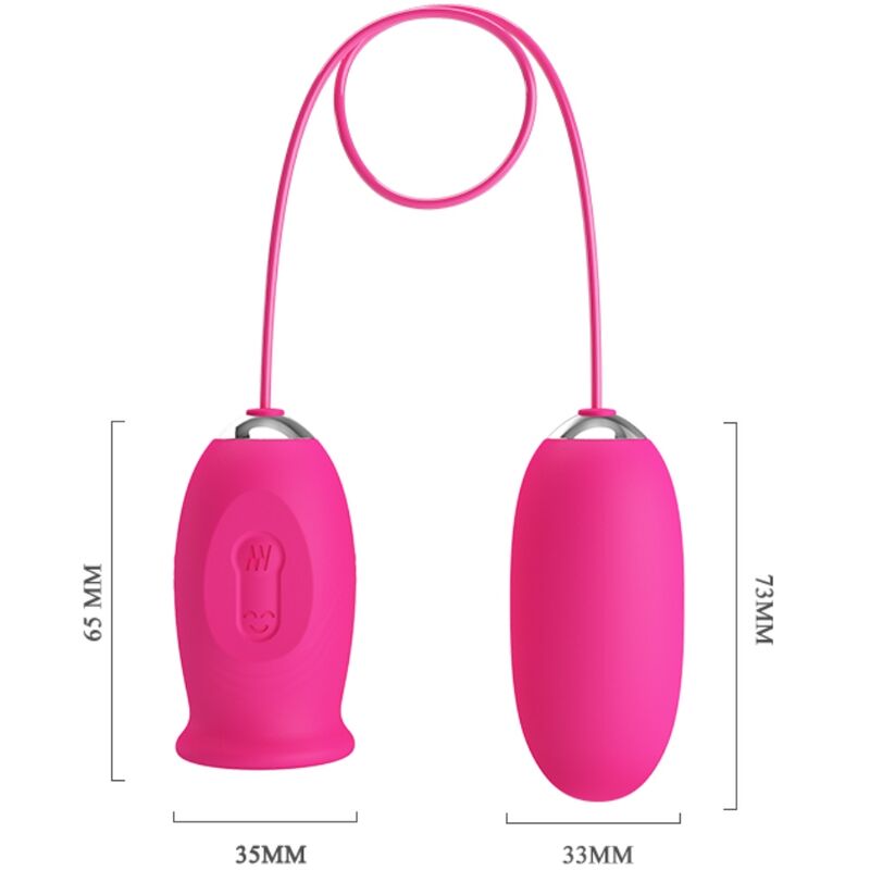 PRETTY LOVE - HUEVO VIBRADOR DAISY + LENGUA ESTIMULANTE DE CLÍTORIS ROSA