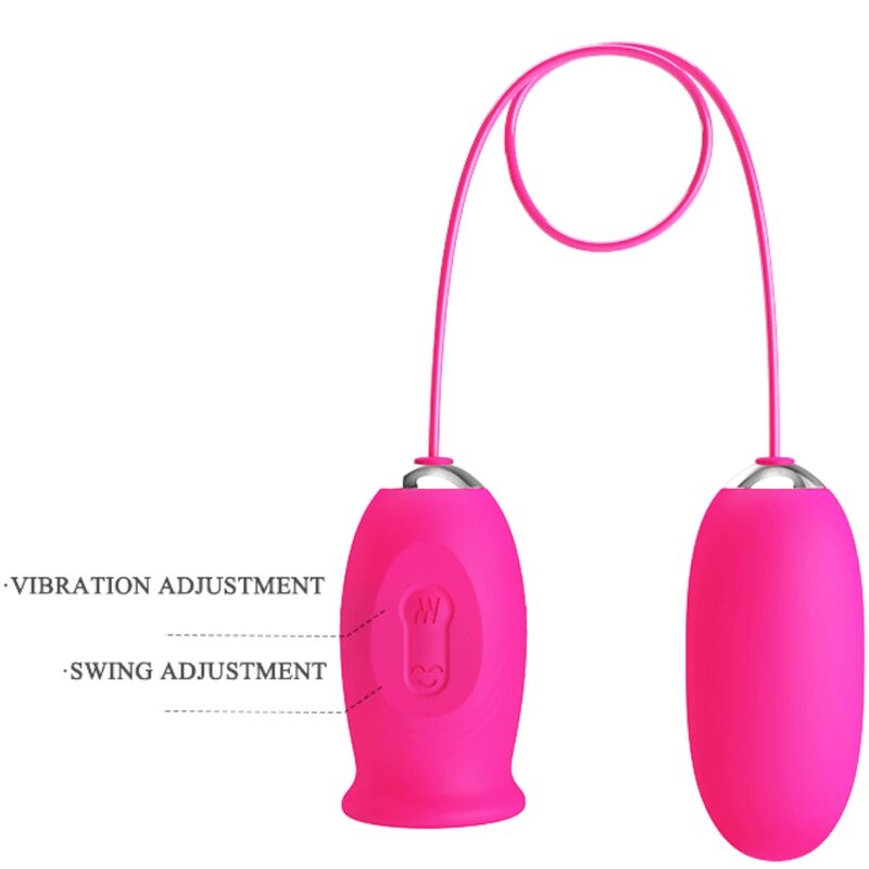 PRETTY LOVE - HUEVO VIBRADOR DAISY + LENGUA ESTIMULANTE DE CLÍTORIS ROSA
