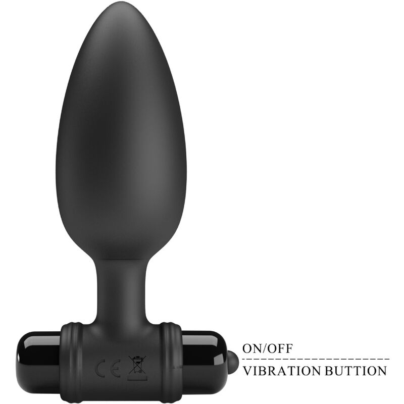 PRETTY LOVE - VIBRA BUTT PLUG 2 ANAL PLUG 10 VIBRACIONES NEGRO